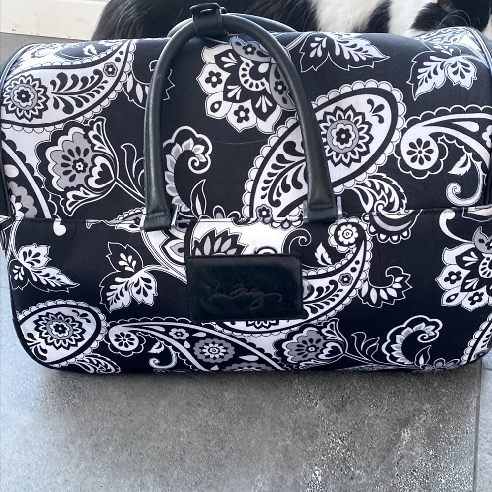 Vera Bradley Black and White Paisley rolling suitcase